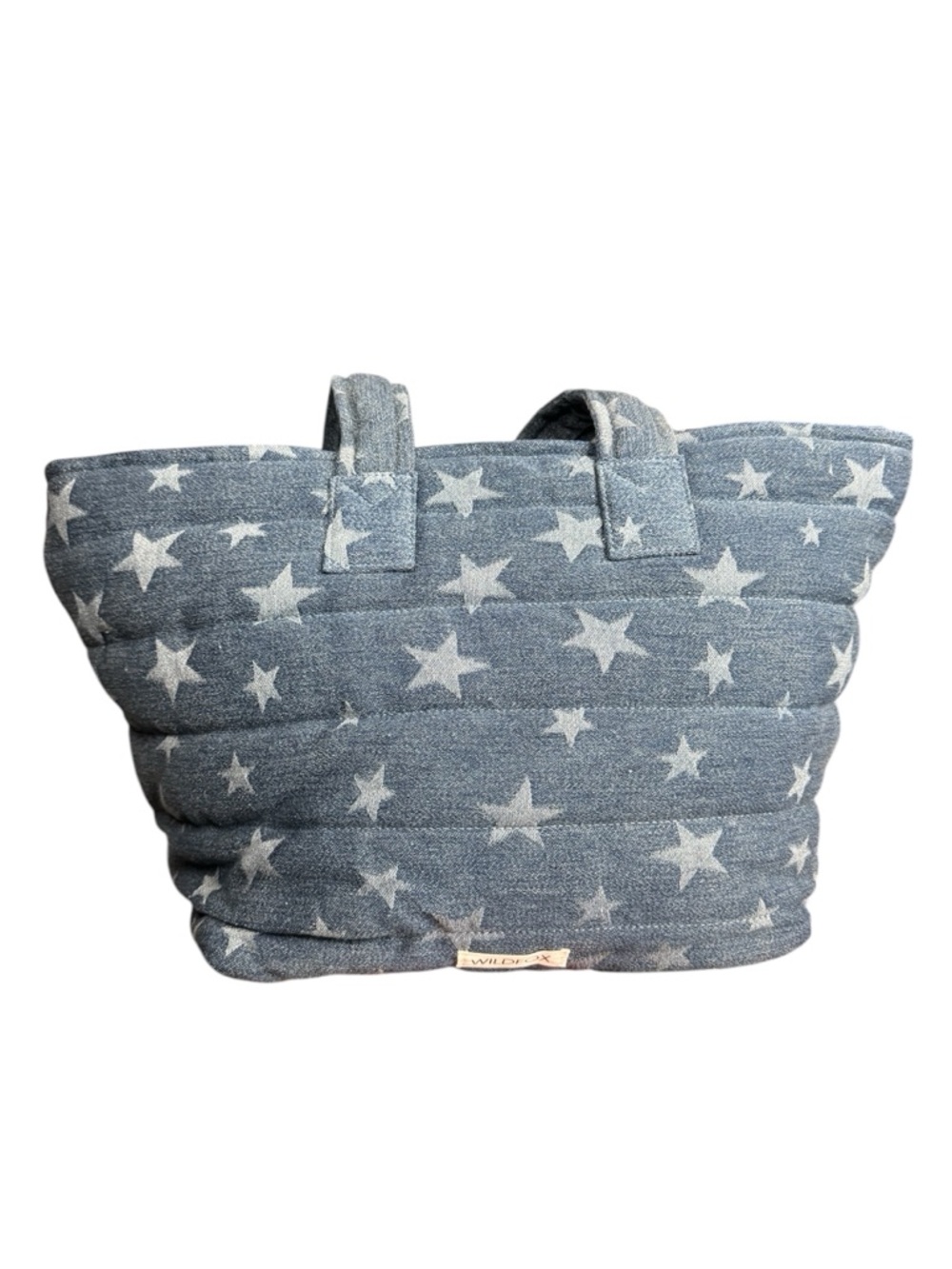 Wildfox Star Print Quilted Denim Tote